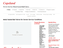 Tablet Screenshot of copelandvalve.com